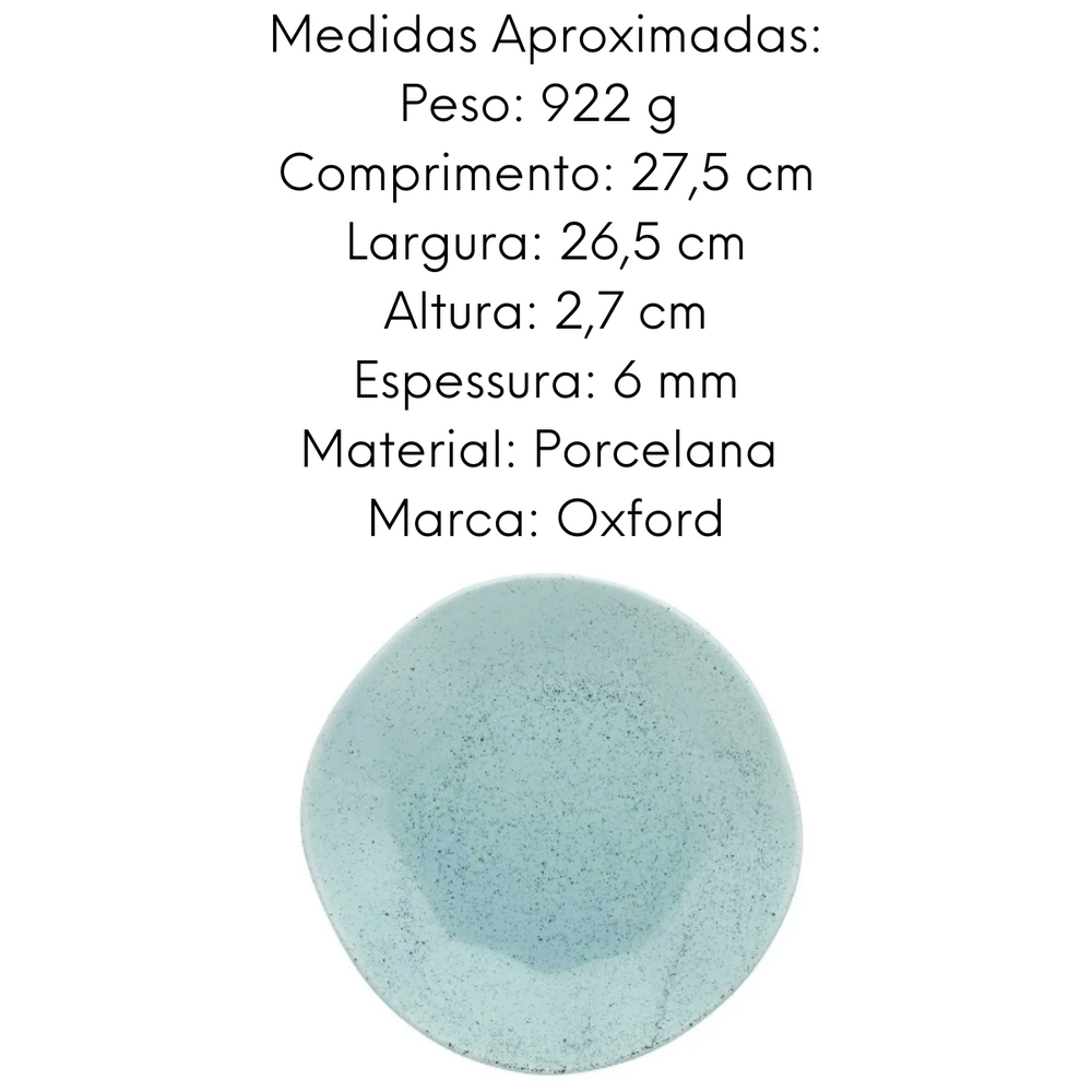 Jogo 16 Peças Blue Bay Oxford em Porcelana Oxford