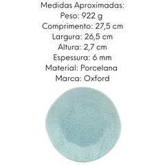 Jogo 16 Peças Blue Bay Oxford em Porcelana Oxford