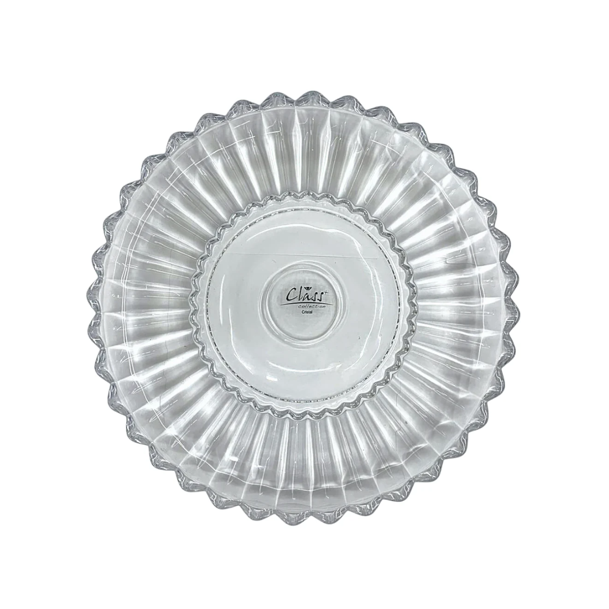 Centro Mesa Prato 30cm Vidro Cristal Jenova Class Class Home