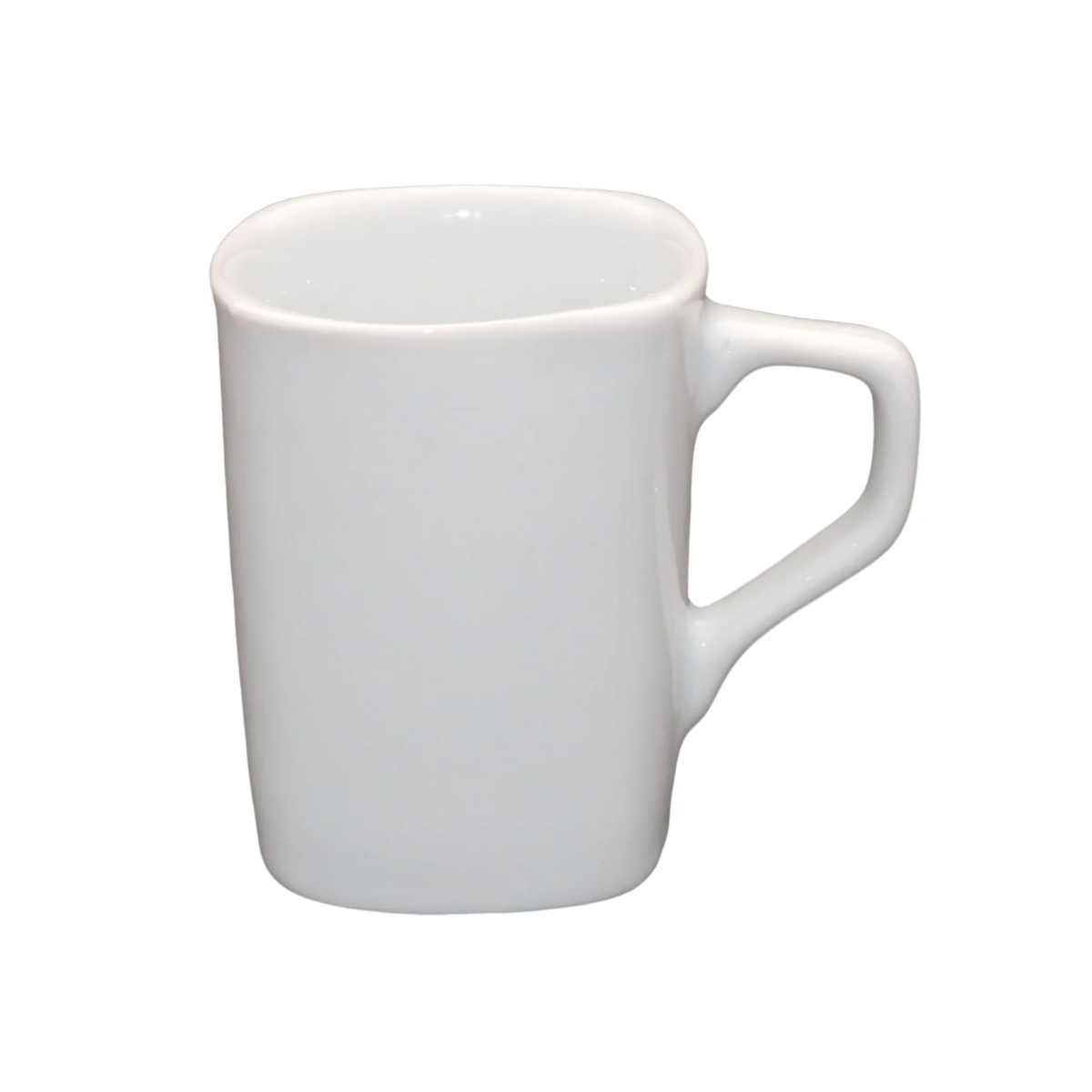Caneca Quadrada 150ml Porcelana Branca BelaVista