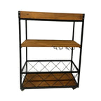 Carrinho Bar Industrial Madeira E Ferro Sob Medida Rustico A Gourmet