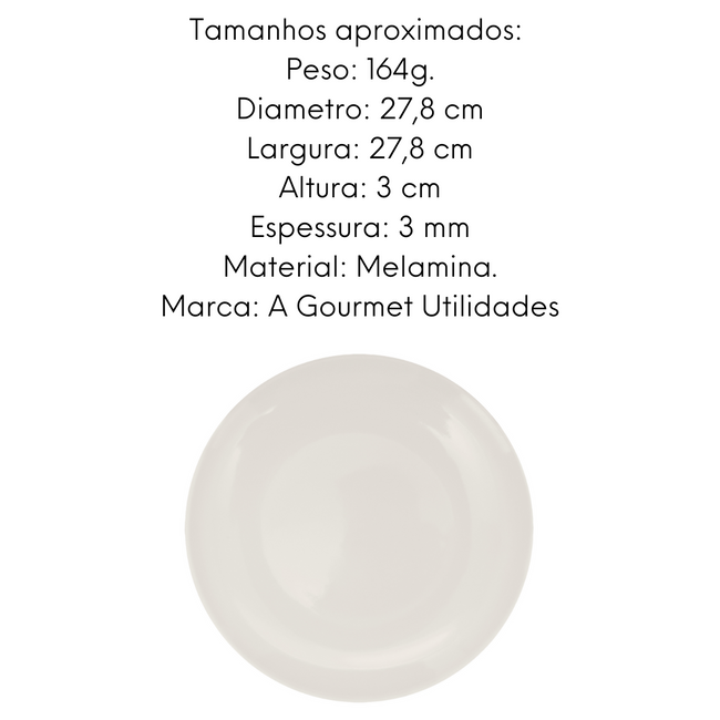 Prato Raso de Melamina 28cm Main Image