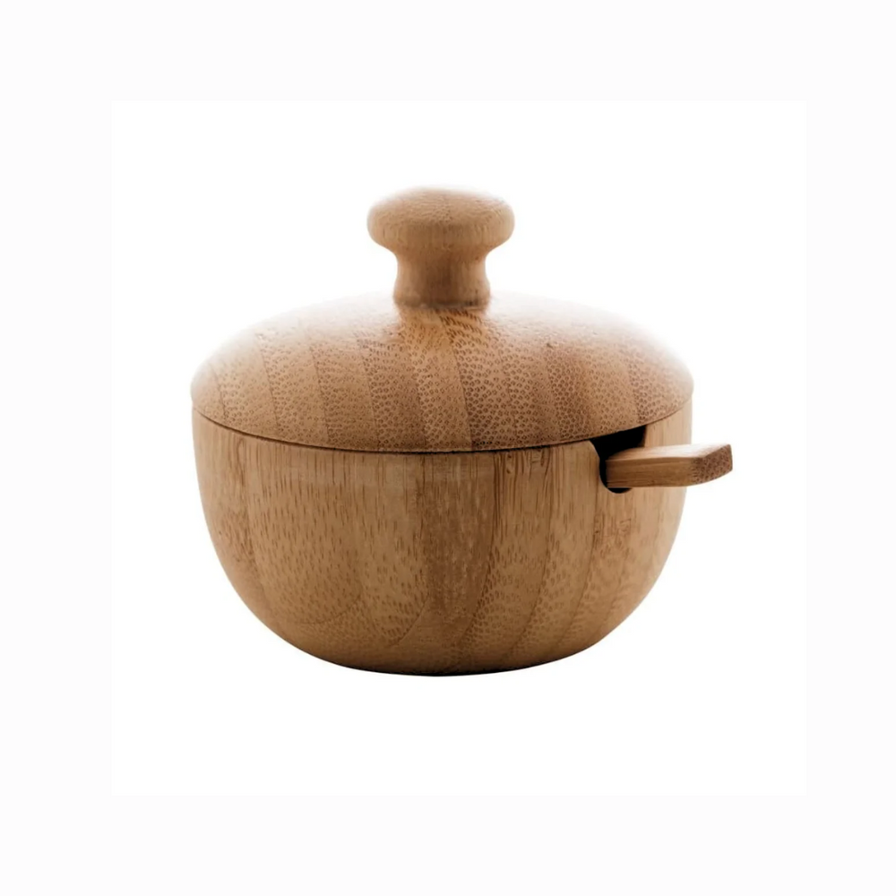 Açucareiro Com Colher Bambu 150ml Lyor