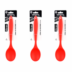 Colher Silicone Premium Vermelha