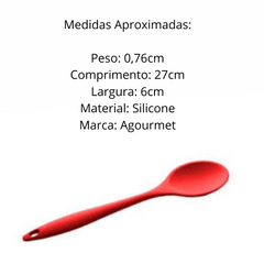 Colher Silicone Premium Vermelha