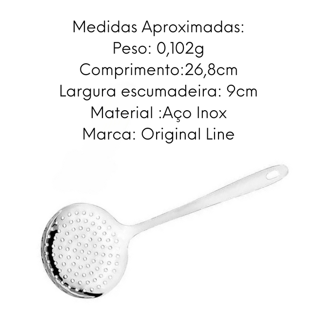 Escumadeira America M 27cm em Aço Inox Main Image