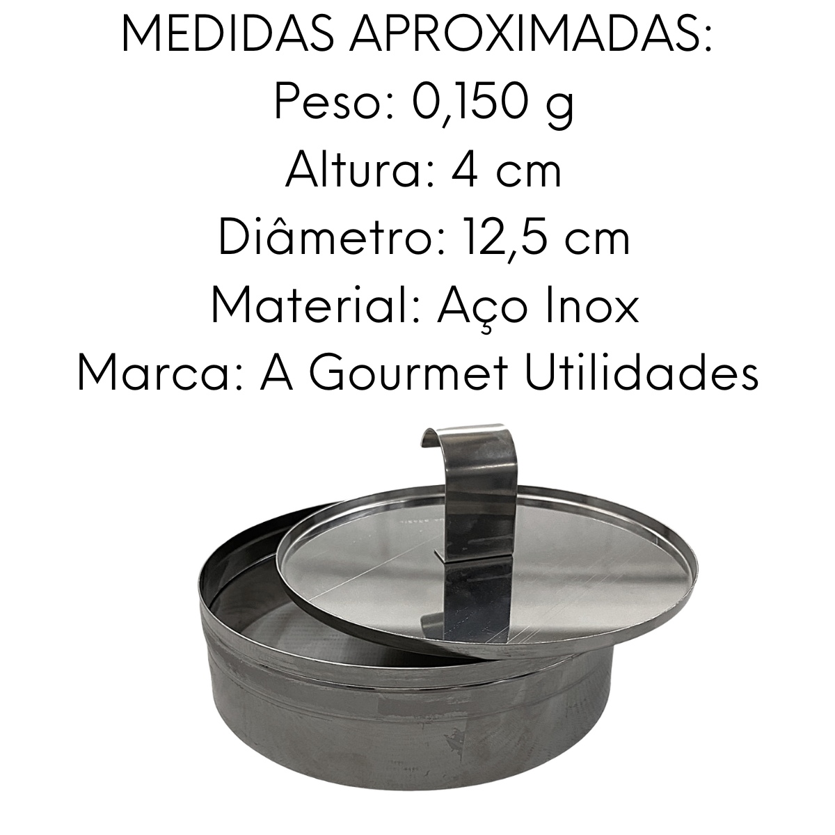 Modelador de Hambúrguer em Aço Inox Alissan
