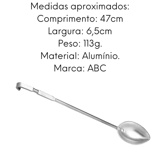 Colher Arroz Hotel Alumínio 47cm Profissional