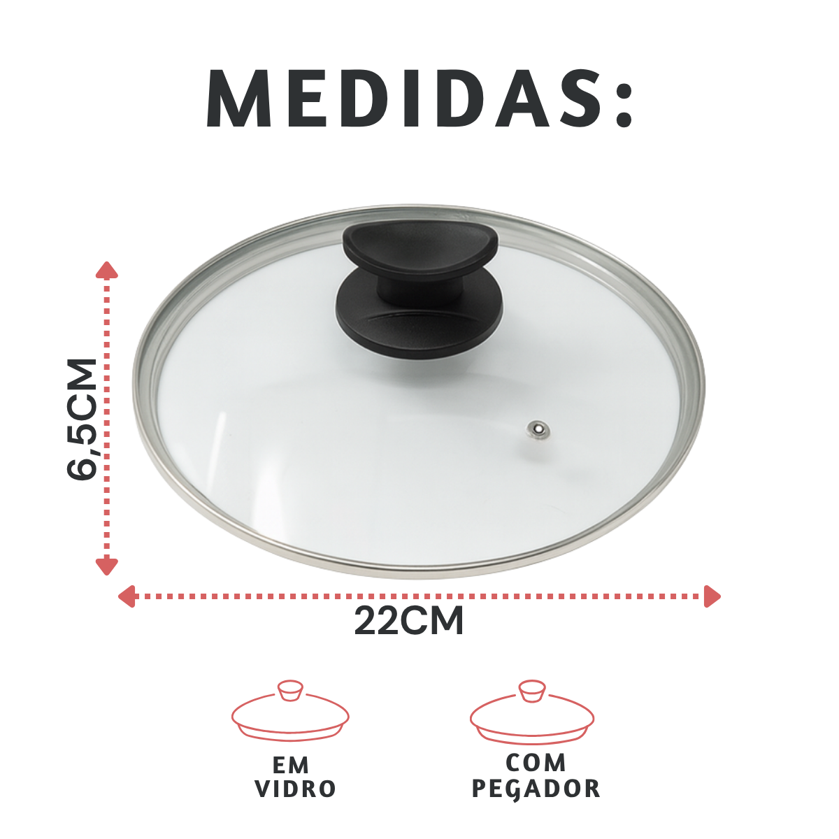 Tampa Vidro N22 Pegador Baquelite