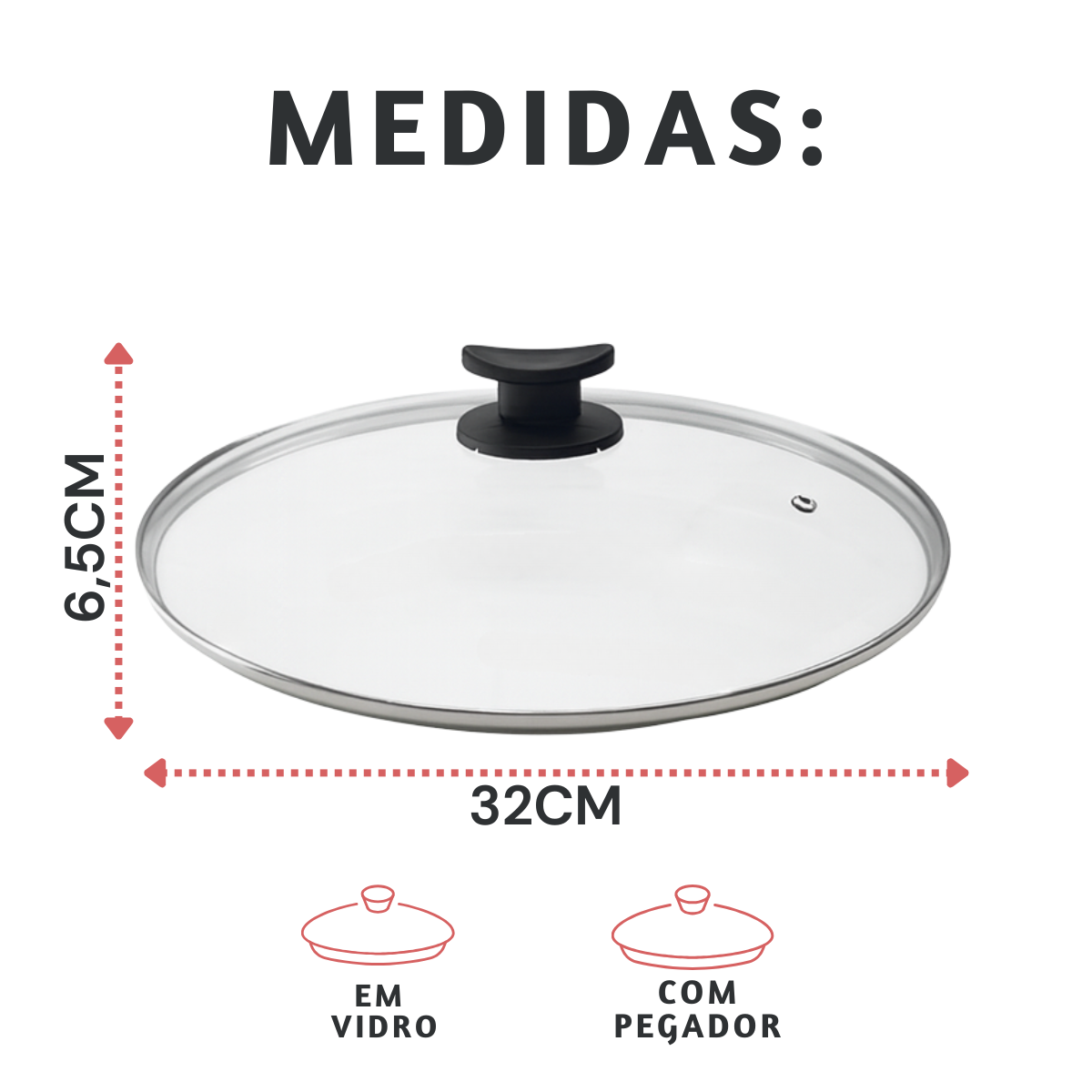Tampa Vidro N32 Pegador Baquelite