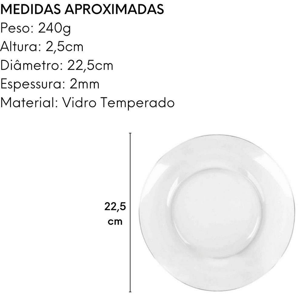 Prato Raso Astral Duralex 22,5cm Nadir