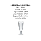 Taça Milk Shake Tropial 360ml de Vidro Nadir