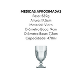 Taça Nadir Bristol de 470ml de Vidro Nadir