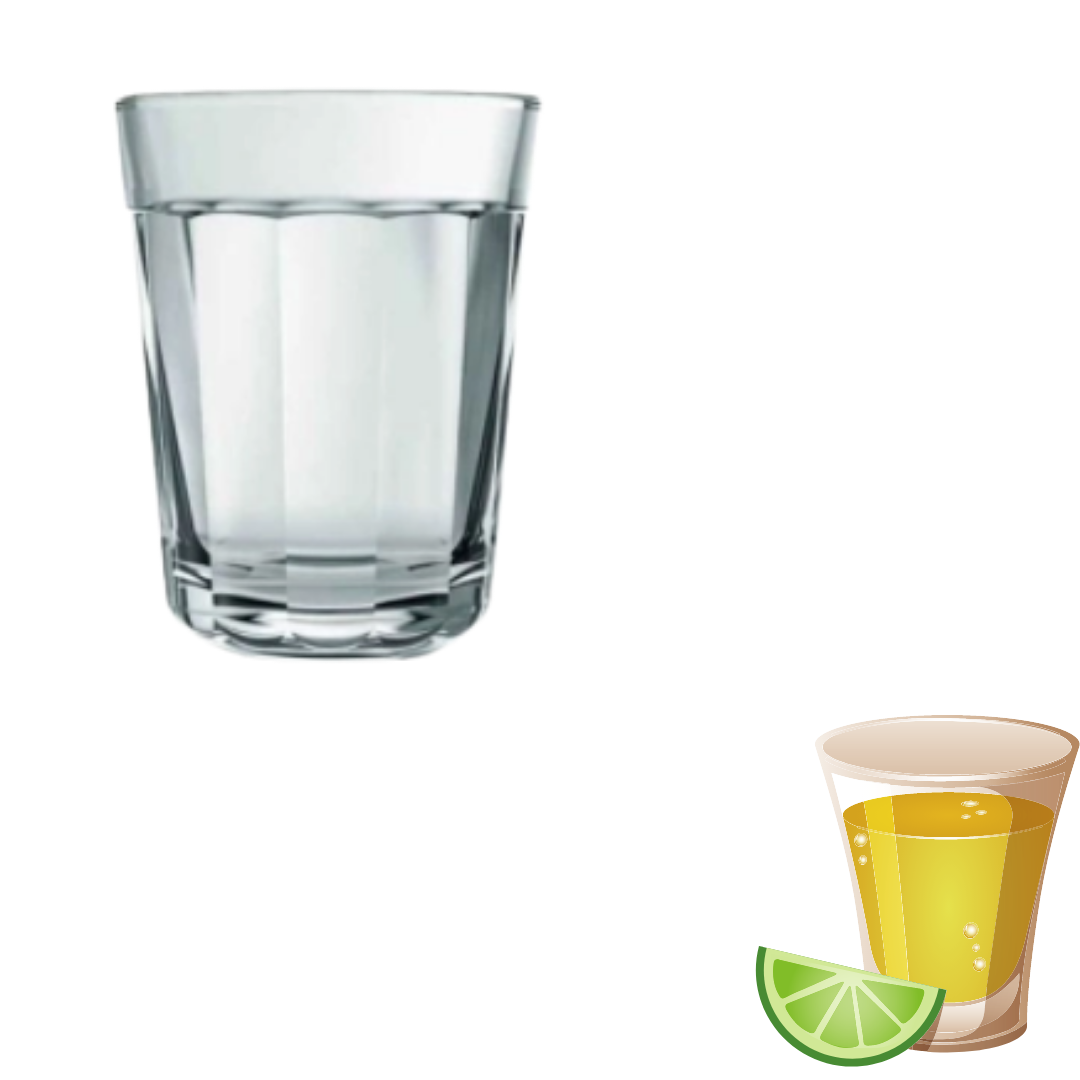 Copo Americano de 45ml de Vidro Nadir