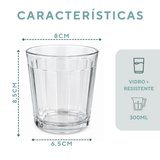 Copo Americano Vidro Rocks 300ml