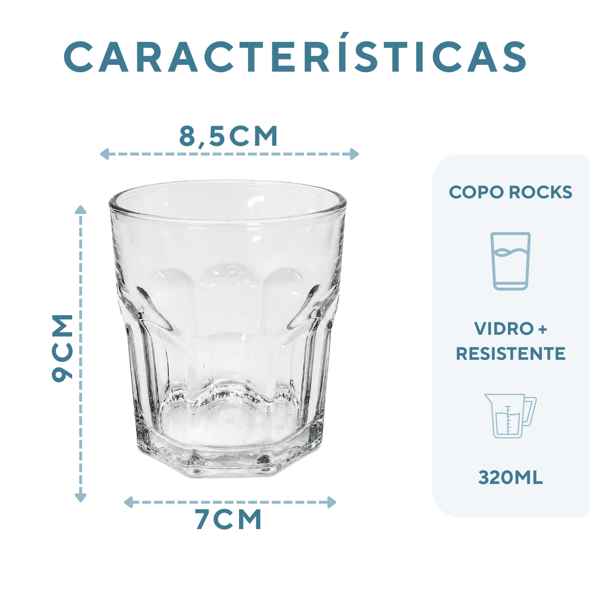 Copo Bristol Vidro 320ml
