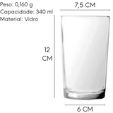 Copo Bar Long Drink 340ml em vidro Nadir