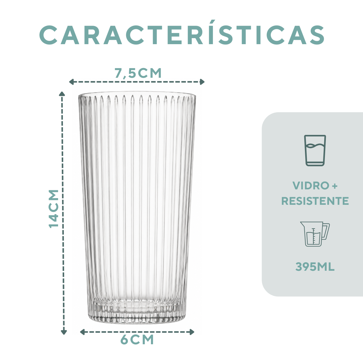 Copo Vidro Sevilha 395ml