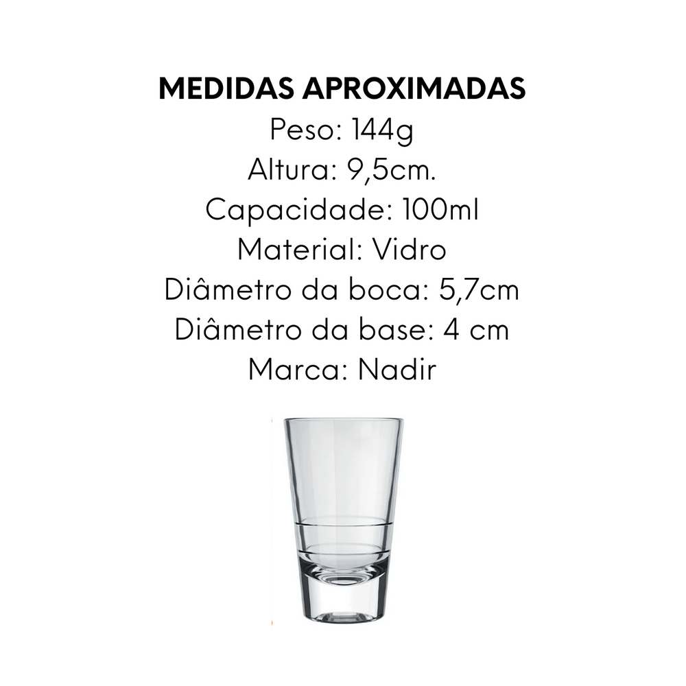 Copo Dose Caninha 100ml Nadir Nadir