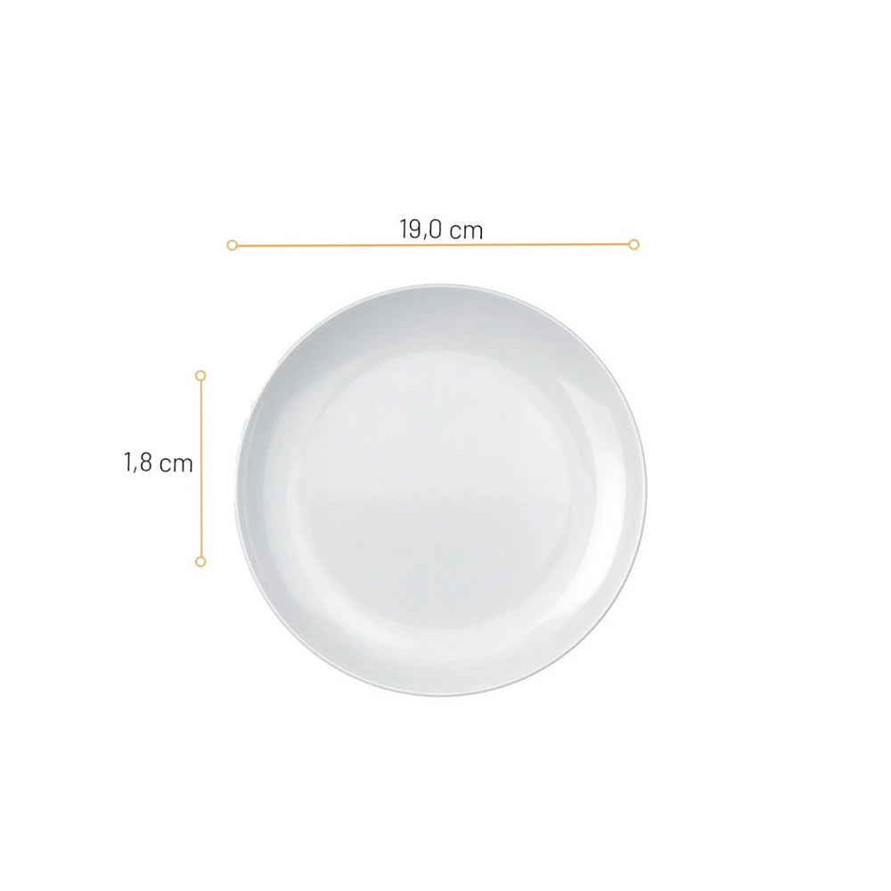 Prato de Vidro Temperado Branco Nadir Nadir