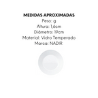 Prato Sobremesa Saturno Vidro Temperado - A Gourmet