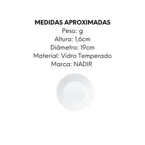 Prato Sobremesa Saturno Vidro Temperado - A Gourmet