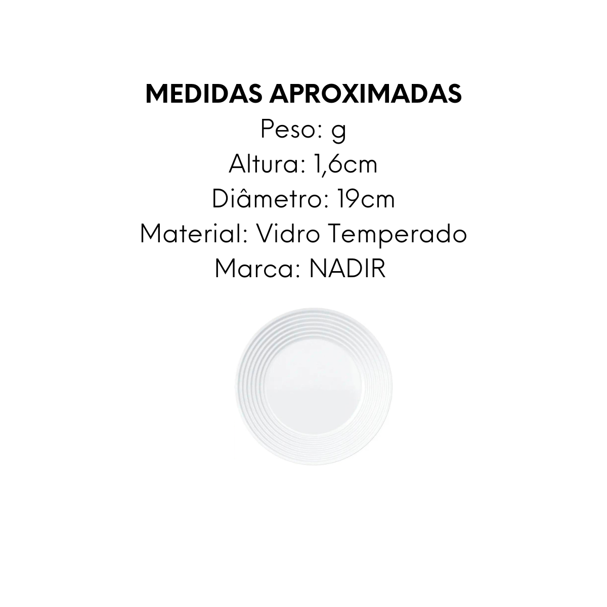 Prato Sobremesa Saturno Vidro Temperado - A Gourmet