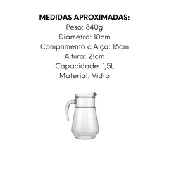 Jarra Bar de Vidro 1,5L Nadir