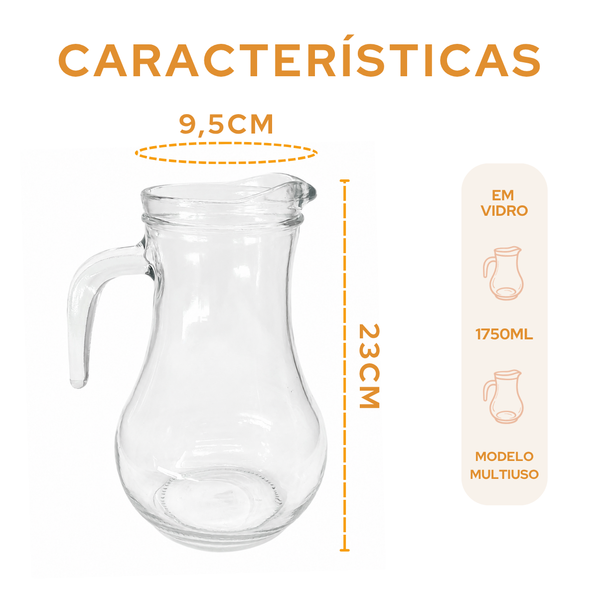Jarra de Vidro Tropicana Suco