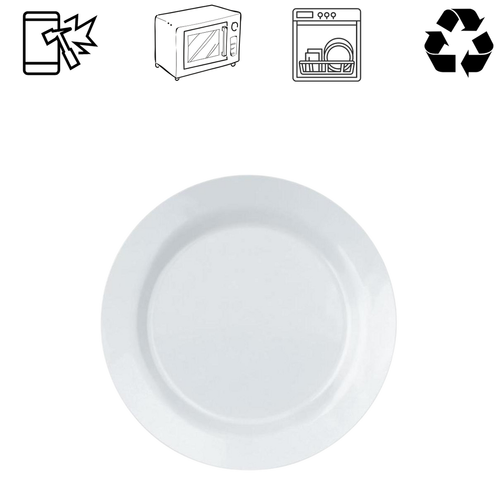 Prato Menu de Vidro Temperado 31cm Nadir