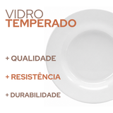 Prato Fundo Opaline Vidro Temperado