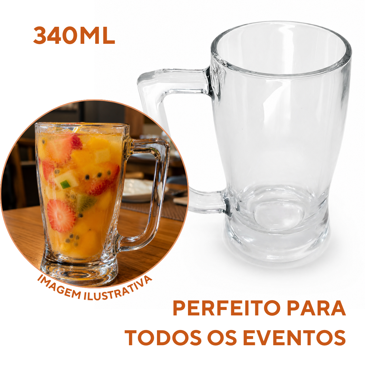 Caneca Chopp Taberna 340ml Vidro