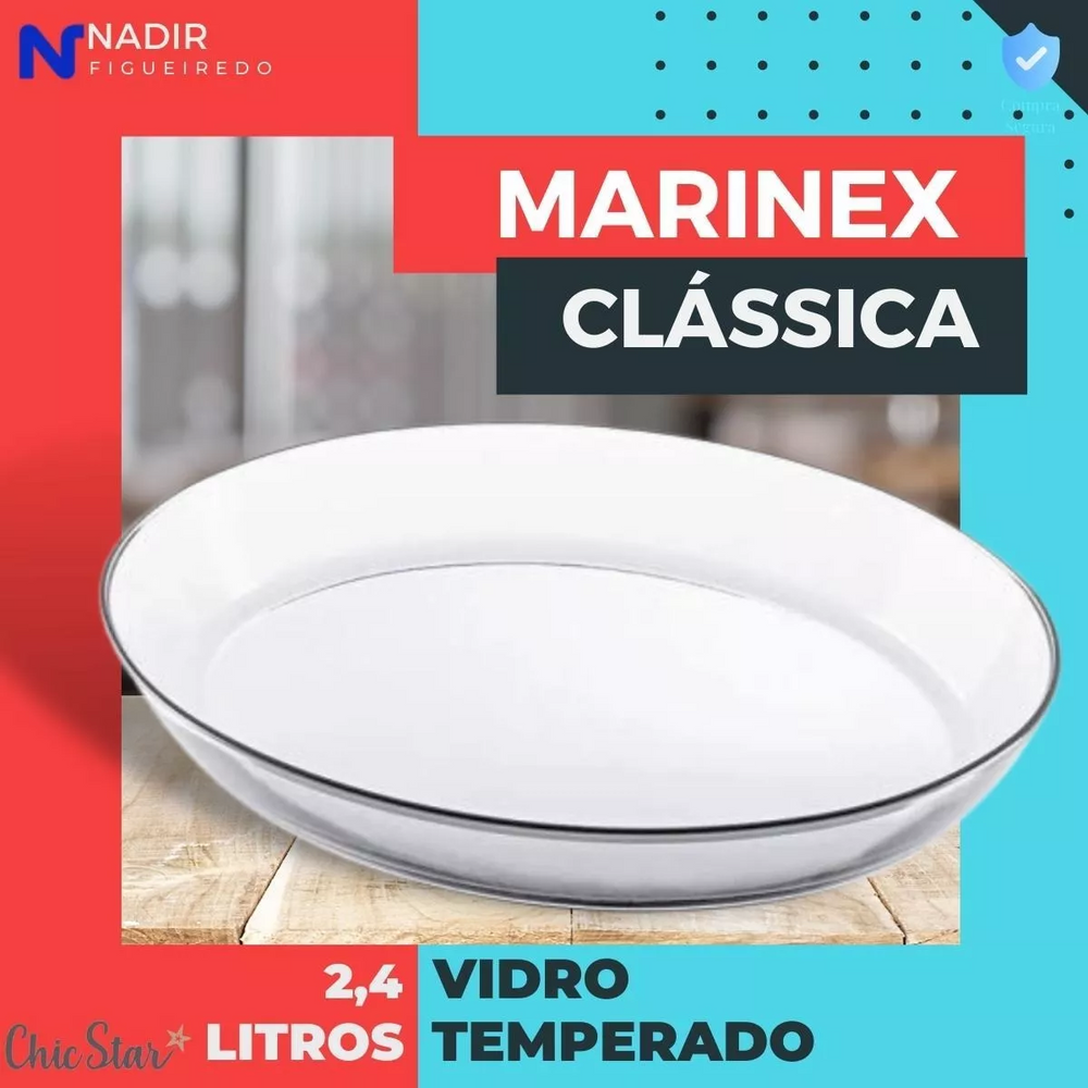 Assadeira Oval 2,4L sem Tampa de Vidro Nadir