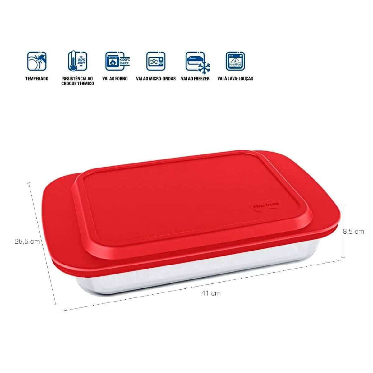 Travessa de Lasanha de Vidro 5L Nadir Nadir