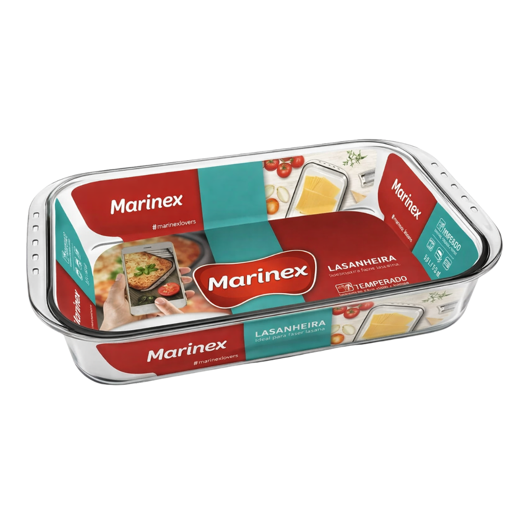 Lasanheira Travessa 5L Vidro Temperado