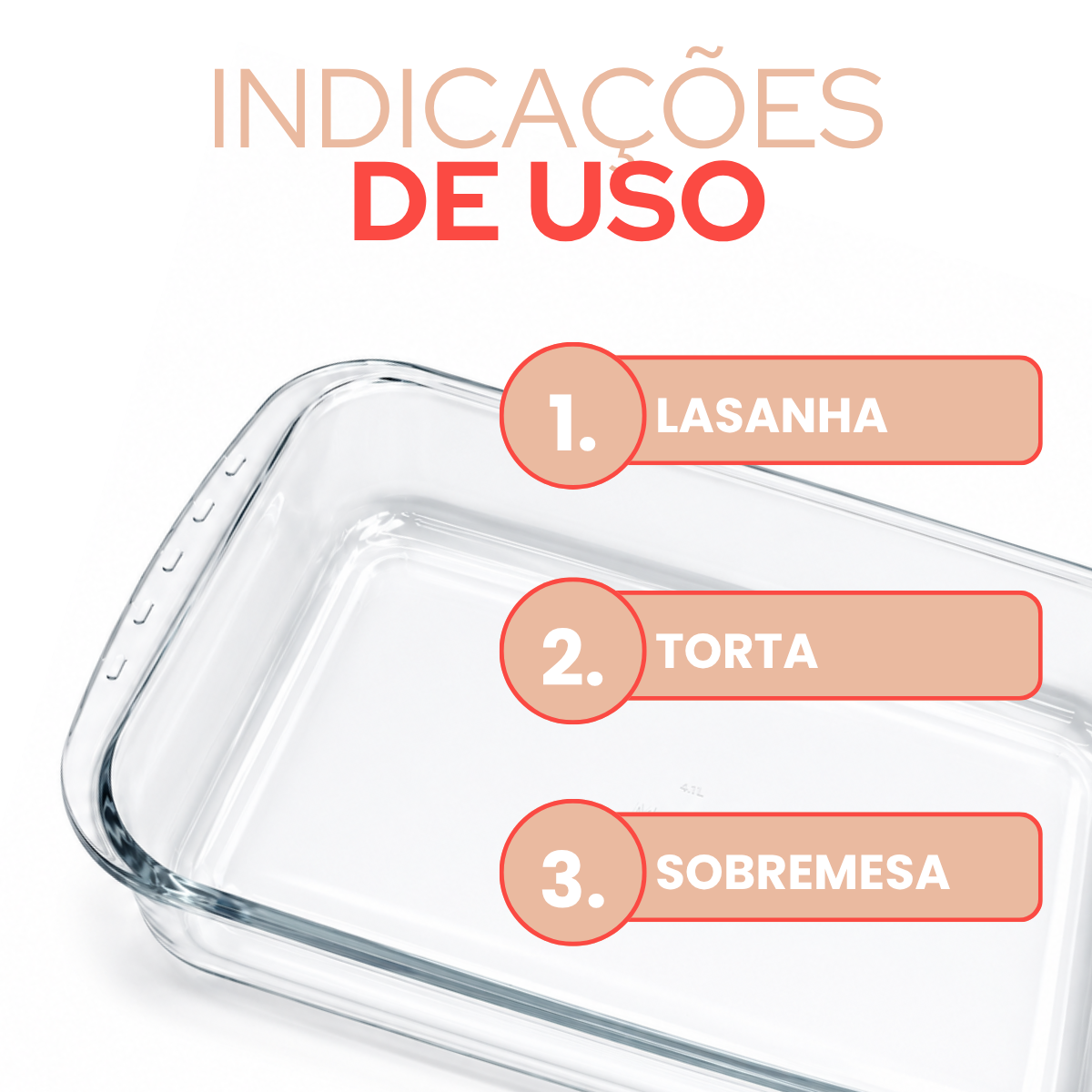 Lasanheira Marinex 5 Litros Vidro