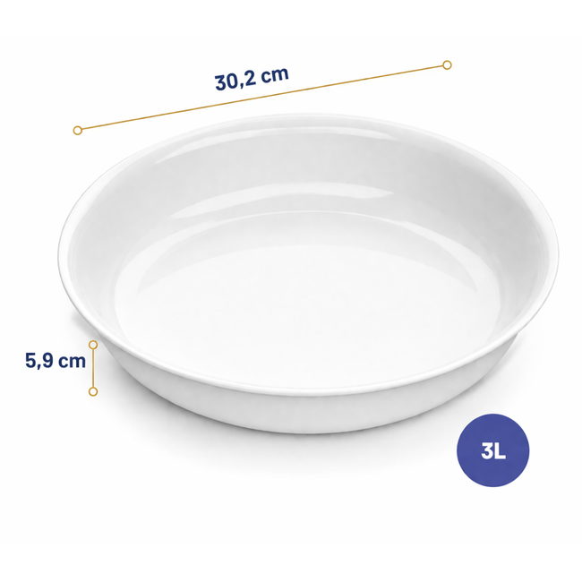 Assadeira Redonda Opaline Vidro Temperado 3 Litros Main Image