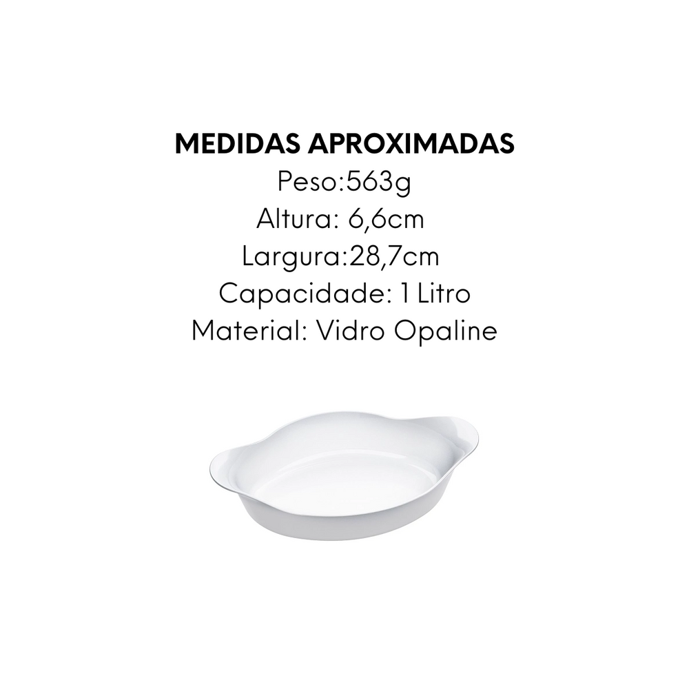 Assadeira Opaline Média 1L Nadir