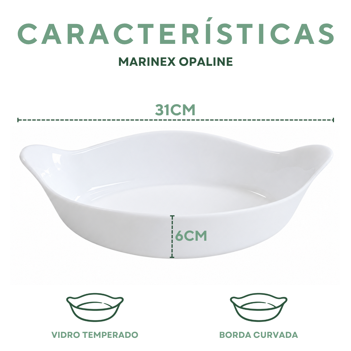 Assadeira Marinex Vidro 1,6 Litros