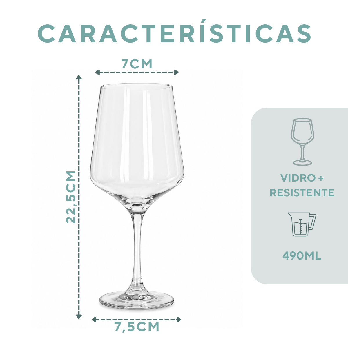 Taça Brunello Vidro 490ml