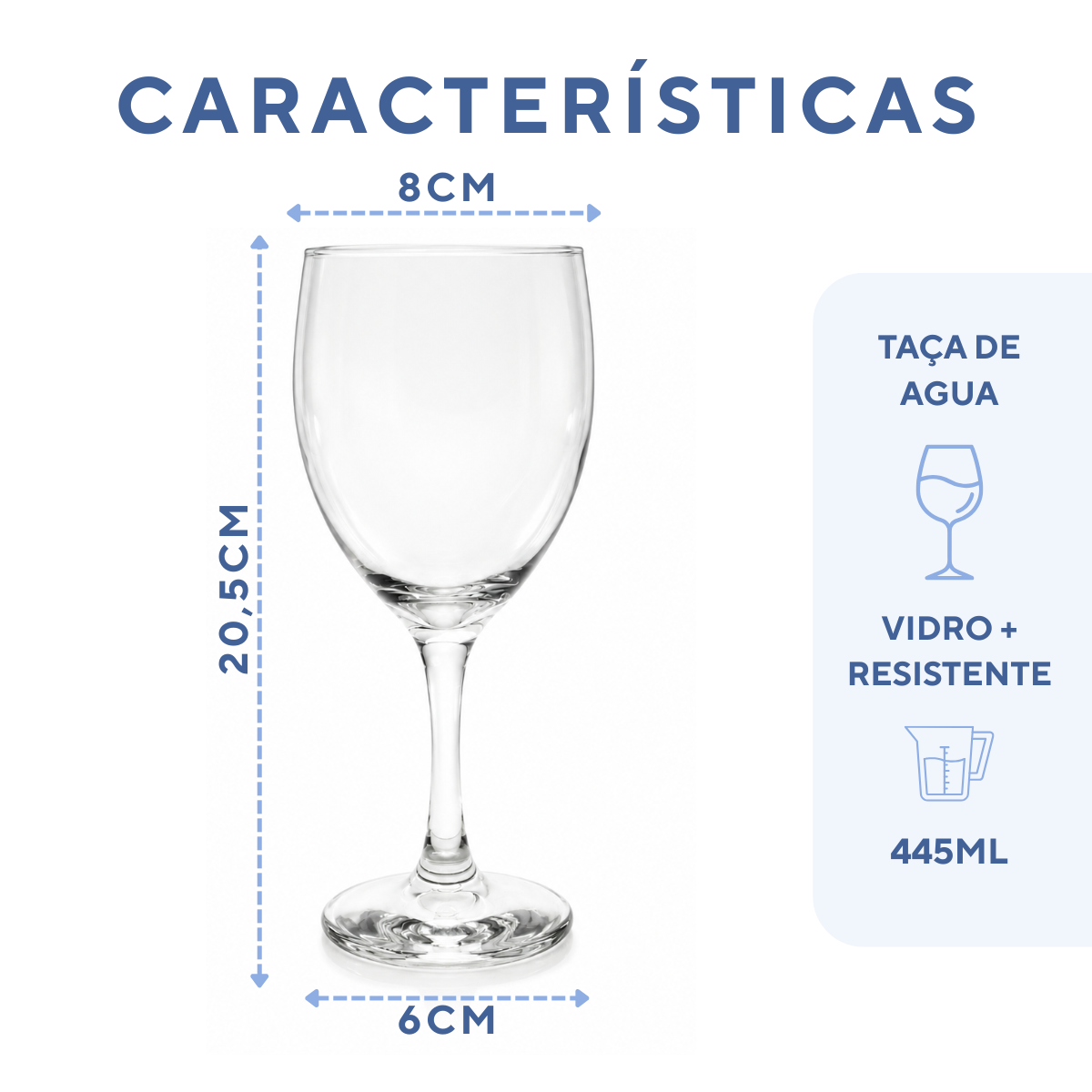 Taça Água Imperatriz Vidro 445ml