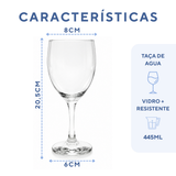Taça Água Imperatriz Vidro 445ml