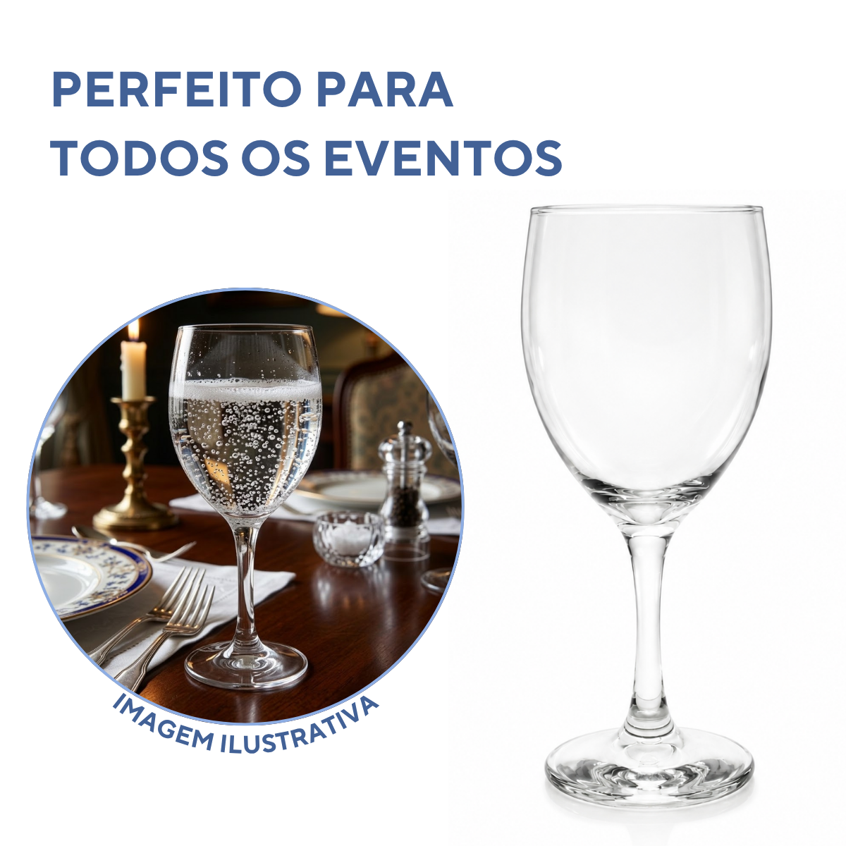 Taça Água Imperatriz Vidro 445ml