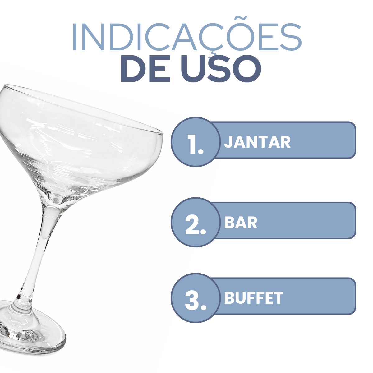 Taça Coquetel Vidro Mistic 340ml