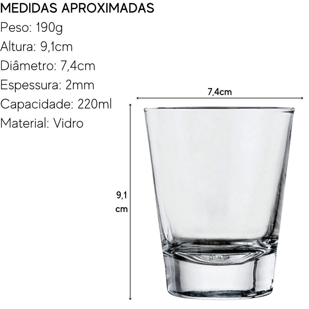Copo Old Fashioned Cônica 200ml Nadir