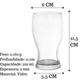 Copo Frevo de Vidro 220ml Nadir Nadir