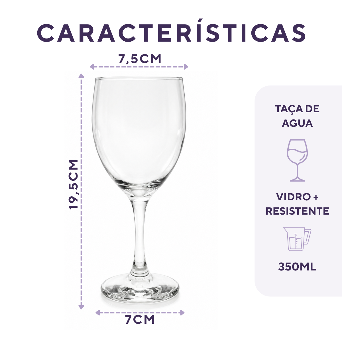 Taça Vinho Imperatriz Vidro