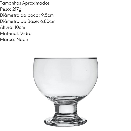 Taça Paulista Sobremesa de Vidro 400ml