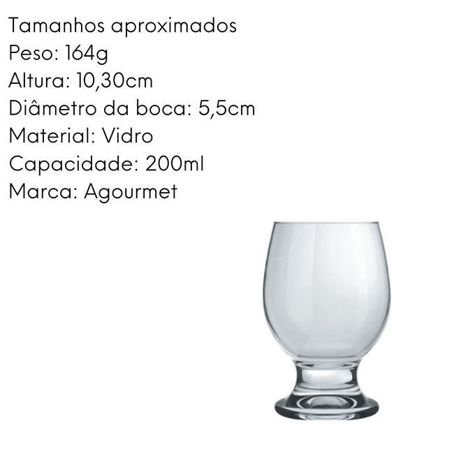 Taça Paulista de Vidro 200ml Main Image