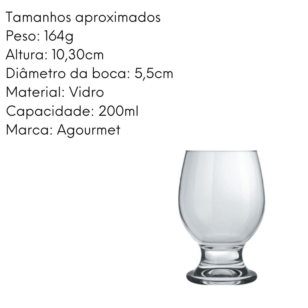 Taça Paulista de Vidro 200ml Nadir